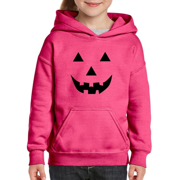 IWPF - Big Girls Hoodies and Sweatshirts - Halloween Costume Pumpkin Face