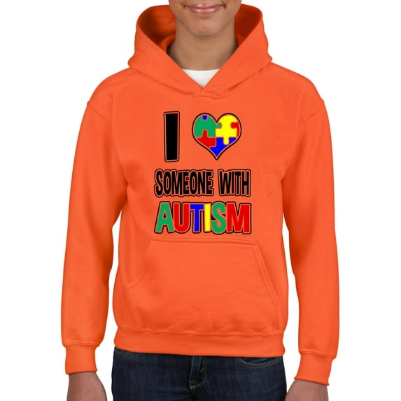 Artix - Big Girls Hoodies and Sweatshirts - I Love Someone With Autism