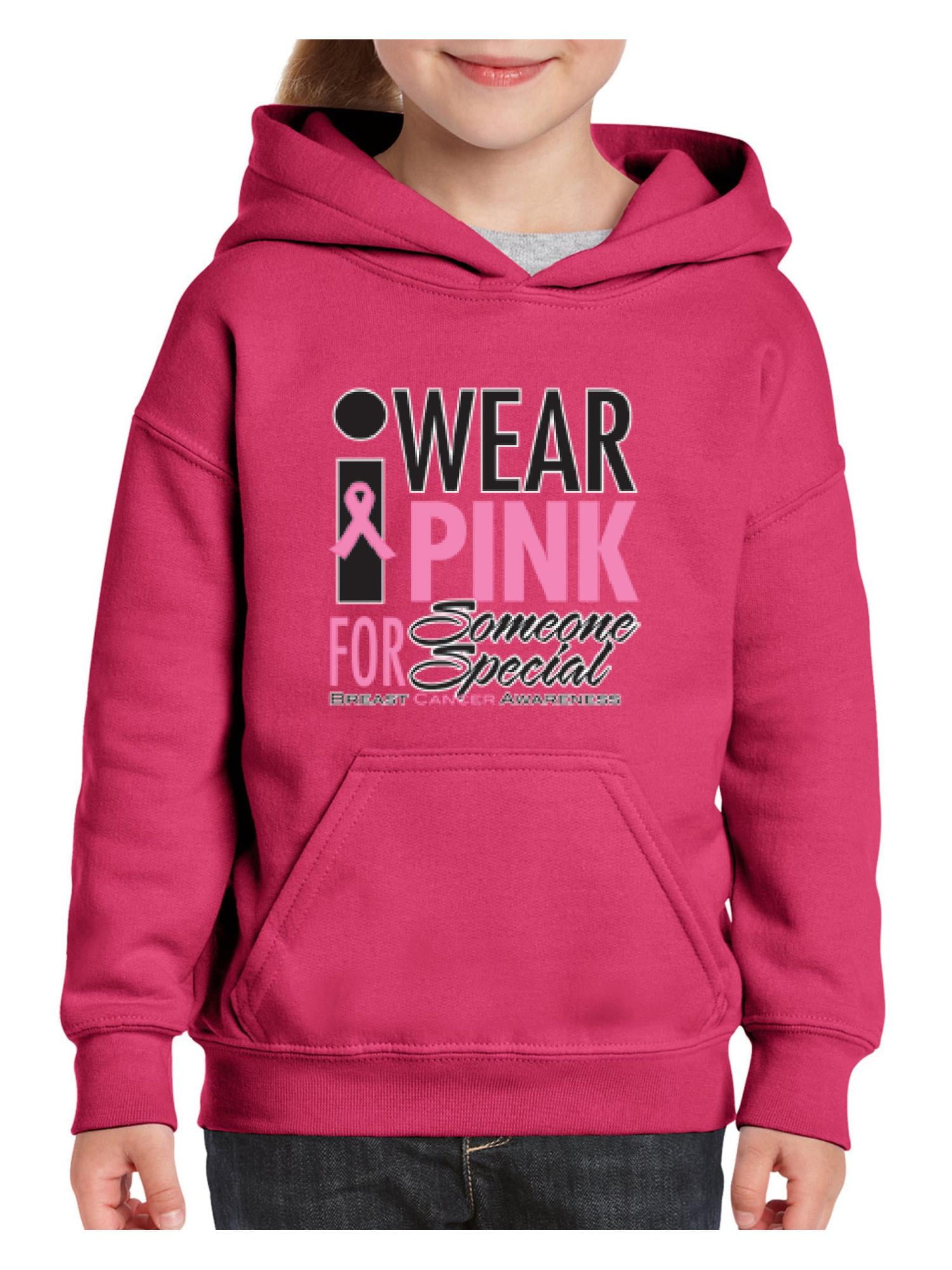 IWPF - Big Girls Hoodies and Sweatshirts - I Wear Pink for Someone
