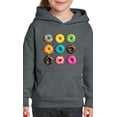 thumbnail image 1 of IWPF - Big Girls Hoodies and Sweatshirts - Love Food Donuts Doughnuts, 1 of 5