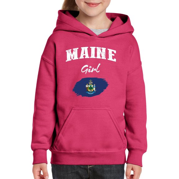 IWPF - Big Girls Hoodies and Sweatshirts - Maine Girl
