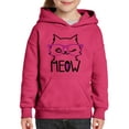 thumbnail image 1 of IWPF - Big Girls Hoodies and Sweatshirts - Meow Cute Cat Kitty, 1 of 5