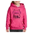 thumbnail image 1 of IWPF - Big Girls Hoodies and Sweatshirts - Meow Cute Cat Kitty, 1 of 5