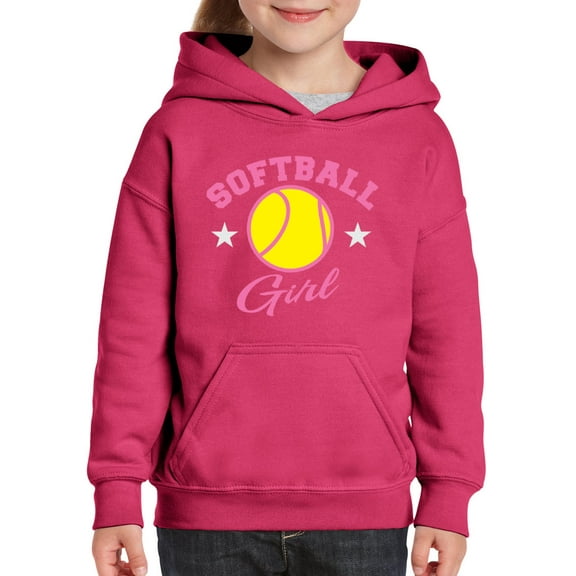 IWPF - Big Girls Hoodies and Sweatshirts - Softball Girl