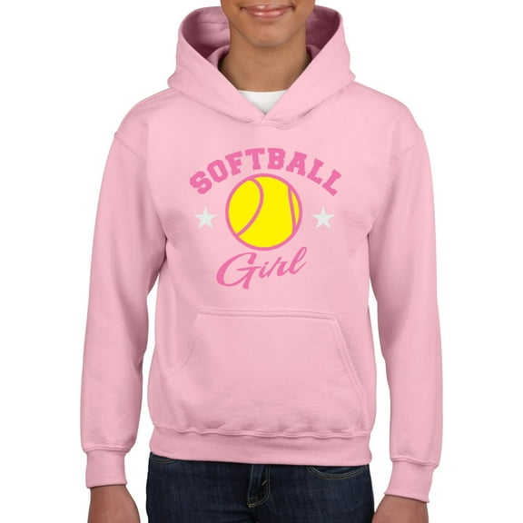 IWPF - Big Girls Hoodies and Sweatshirts - Softball Girl