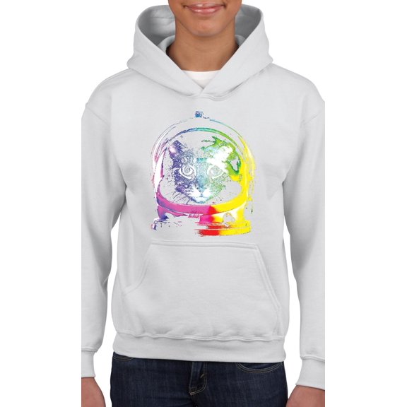IWPF - Big Girls Hoodies and Sweatshirts - Space Cat