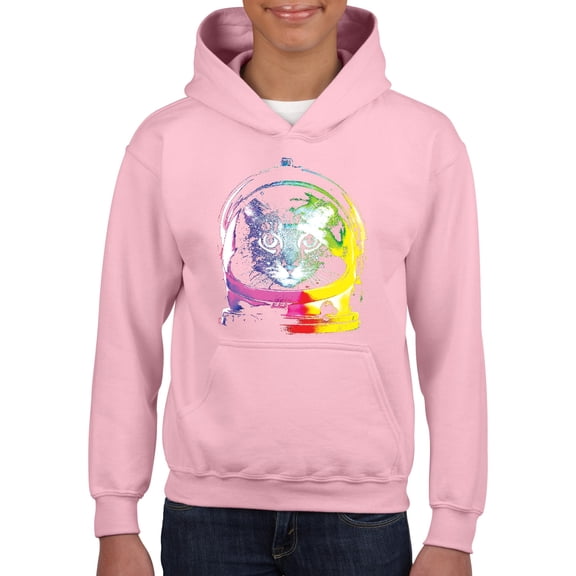 IWPF - Big Girls Hoodies and Sweatshirts - Space Cat