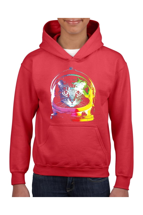 - Big Girls Hoodies and Sweatshirts - Space Cat
