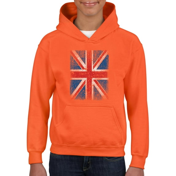 IWPF - Big Girls Hoodies and Sweatshirts - Union Jack British Flag