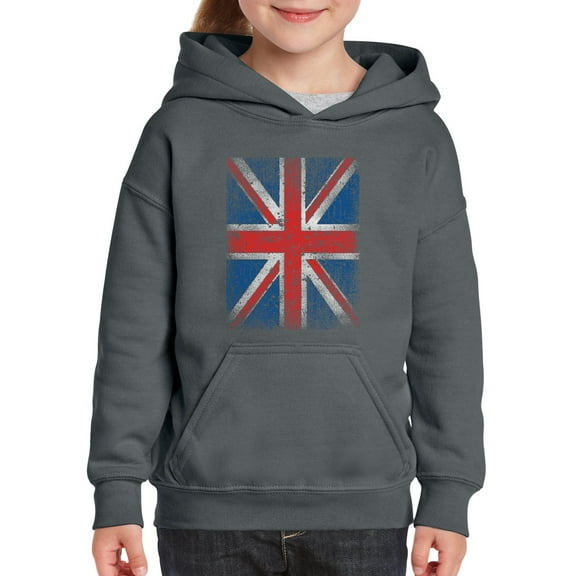 IWPF - Big Girls Hoodies and Sweatshirts - Union Jack British Flag