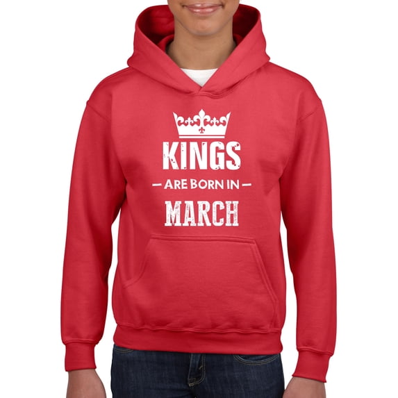 IWPF - Big Girls Hoodies and Sweatshirts - Birthday Gift Kings Are Born In March