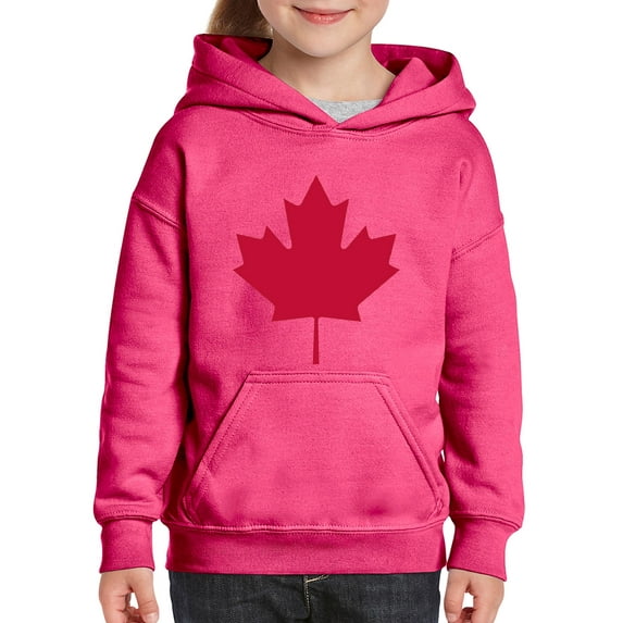 IWPF - Big Girls Hoodies and Sweatshirts, up to Big Girls Size 24 - Canada Leaf