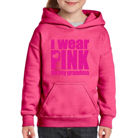IWPF - Big Girls Hoodies and Sweatshirts, up to Big Girls Size 24 - I Wear Pink For Grandma