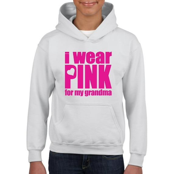 IWPF - Big Girls Hoodies and Sweatshirts, up to Big Girls Size 24 - I Wear Pink For Grandma