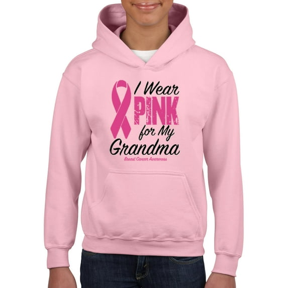 IWPF - Big Girls Hoodies and Sweatshirts, up to Big Girls Size 24 - I Wear Pink For My Grandma