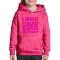 thumbnail image 1 of IWPF - Big Girls Hoodies and Sweatshirts, up to Big Girls Size 24 - I Wear Pink For My Sister, 1 of 5