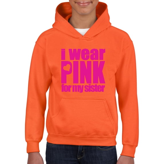 IWPF - Big Girls Hoodies and Sweatshirts, up to Big Girls Size 24 - I Wear Pink For My Sister