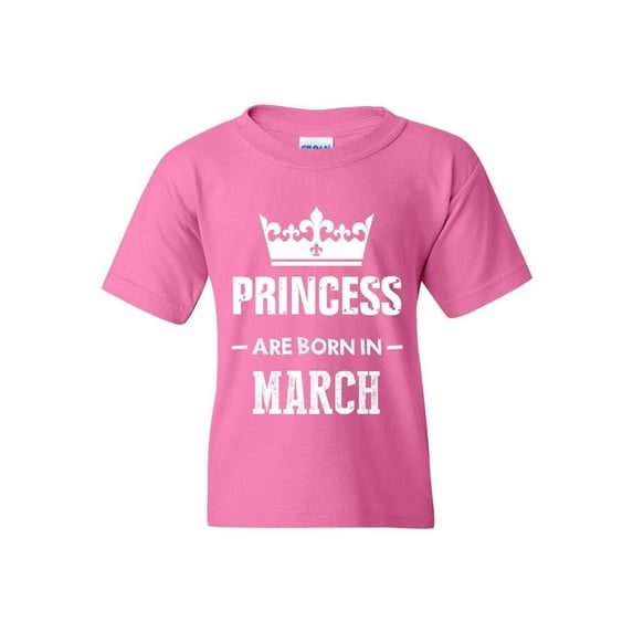 IWPF - Big Girls T-Shirts and Tank Tops - Birthday Gift Princess are Born in March
