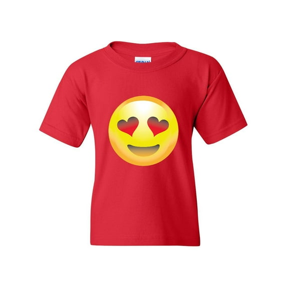 IWPF - Big Girls T-Shirts and Tank Tops - Emoji Heart-Shaped Eyes