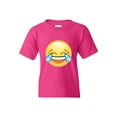 thumbnail image 1 of IWPF - Big Girls T-Shirts and Tank Tops - Emoji Laughing Tears, 1 of 5