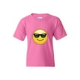thumbnail image 1 of IWPF - Big Girls T-Shirts and Tank Tops - Emoji with Sunglasses, 1 of 5