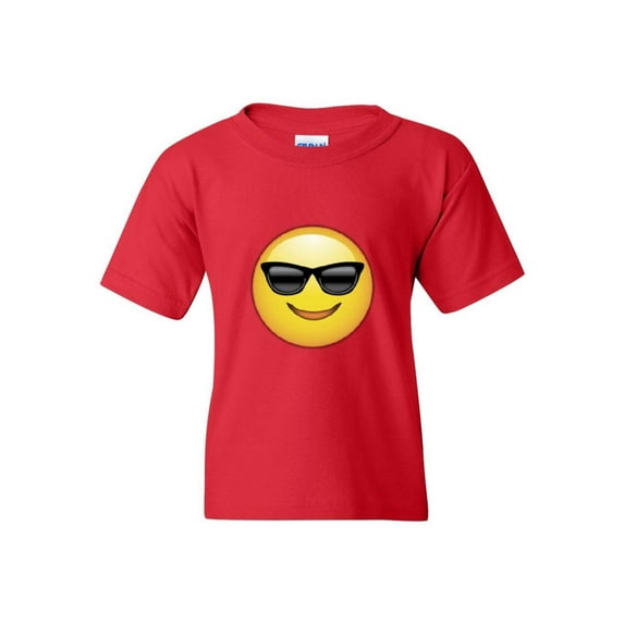 IWPF - Big Girls T-Shirts and Tank Tops - Emoji with Sunglasses