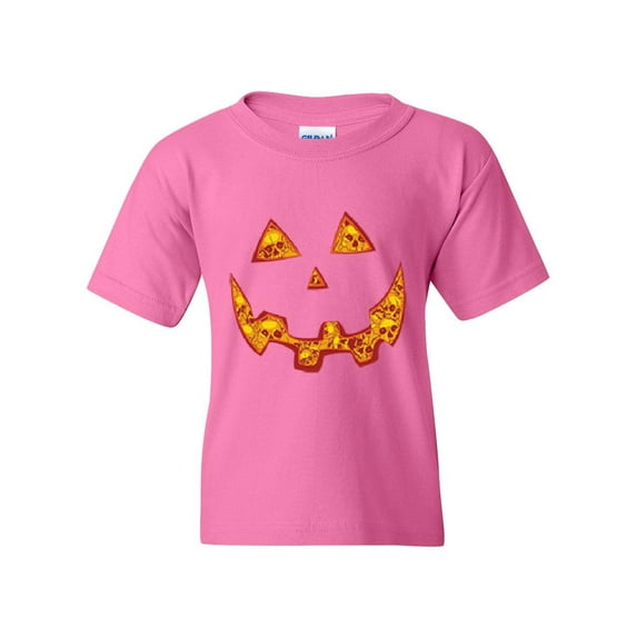 IWPF - Big Girls T-Shirts and Tank Tops - Halloween Costume Pumpkin Face
