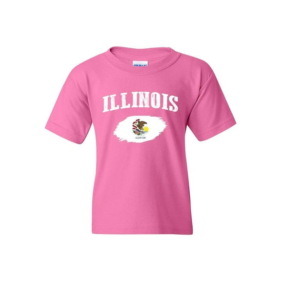 IWPF - Big Girls T-Shirts and Tank Tops - IL Illinois Flag