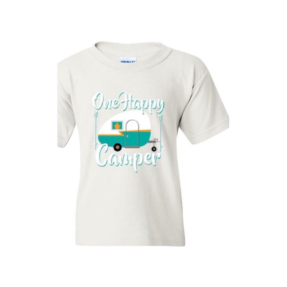 IWPF - Big Girls T-Shirts and Tank Tops - ONE HAPPY CAMPER