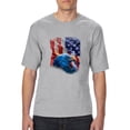 thumbnail image 1 of IWPF - Big Men's T-Shirt - American Flag 4th of July, 1 of 5