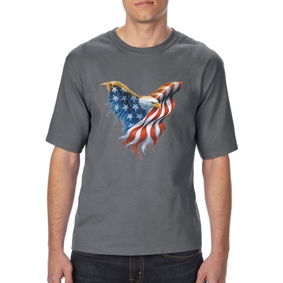 IWPF - Big Men's T-Shirt - American Flag Eagle USA
