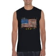 thumbnail image 1 of IWPF - Men's Graphic T-Shirt Sleeveless - American Flag USA in Gold, 1 of 5