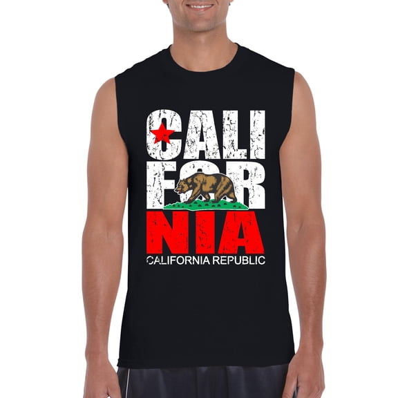IWPF - Men's Graphic T-Shirt Sleeveless - California Cali