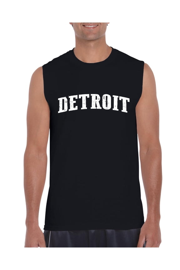 - Men's Graphic T-Shirt Sleeveless - Detroit