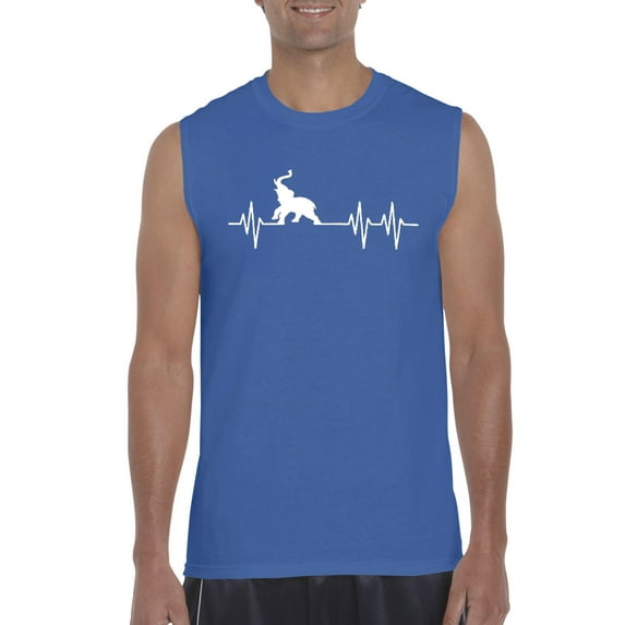 IWPF - Men's Graphic T-Shirt Sleeveless - Elephant Heartbeat