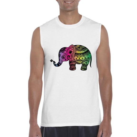 IWPF - Men's Graphic T-Shirt Sleeveless - Elephant