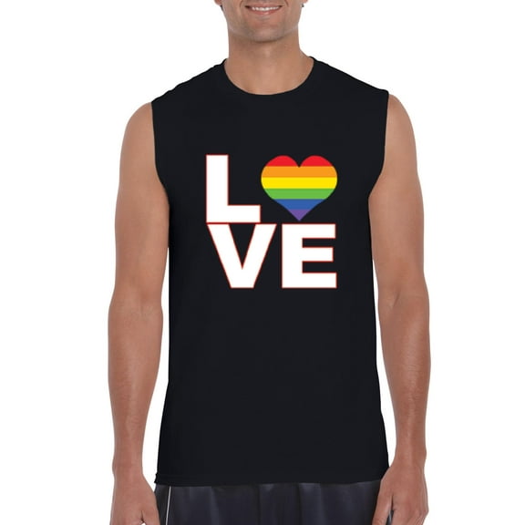 IWPF - Men's Graphic T-Shirt Sleeveless - Love Rainbow