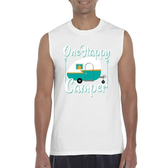 IWPF - Men's Graphic T-Shirt Sleeveless - ONE HAPPY CAMPER