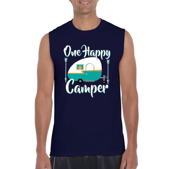 IWPF - Men's Graphic T-Shirt Sleeveless - ONE HAPPY CAMPER