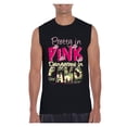 thumbnail image 1 of Normal is Boring - Men's Graphic T-Shirt Sleeveless, up to Men Size 3XL - Pretty in Pink Dangerous in Camo, 1 of 5