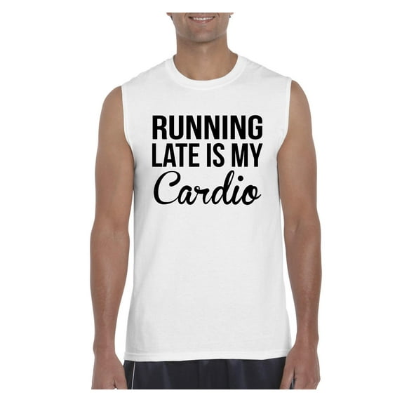 IWPF - Men's Graphic T-Shirt Sleeveless - Running Late is My Cardio