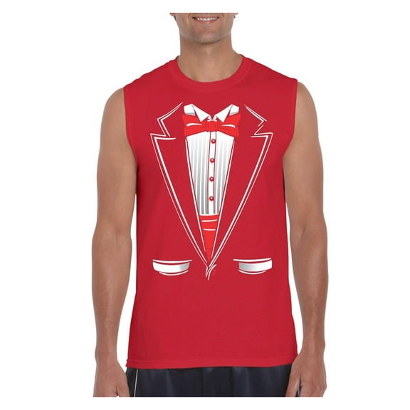 IWPF - Men's Graphic T-Shirt Sleeveless - Tuxedo Prom Costume