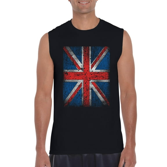 IWPF - Men's Graphic T-Shirt Sleeveless - Union Jack British Flag