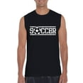 thumbnail image 1 of IWPF - Men's Graphic T-Shirt Sleeveless, up to Men Size 3XL - Soccer With Ball, 1 of 5