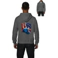 thumbnail image 1 of IWPF - Men's Sweatshirt Full-Zip Pullover - American Flag 4th of July, 1 of 5