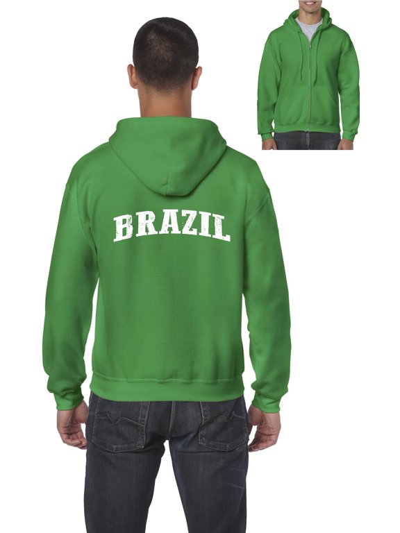 - Men's Sweatshirt Full-Zip Pullover - Brazil