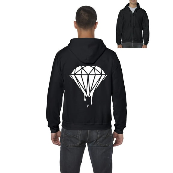 IWPF - Men's Sweatshirt Full-Zip Pullover - Diamond