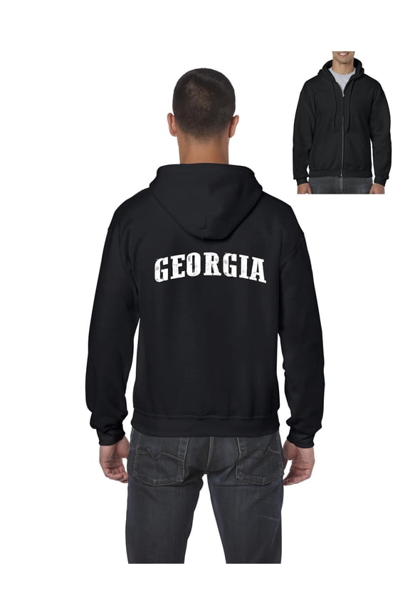- Men's Sweatshirt Full-Zip Pullover - Georgia