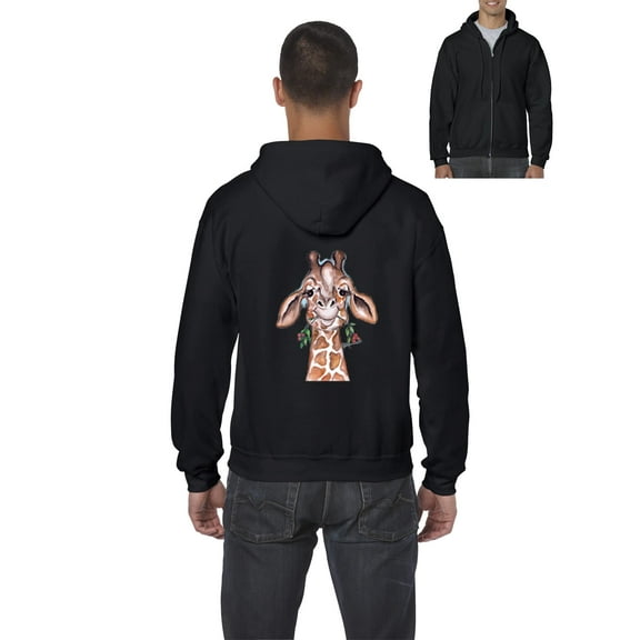 IWPF - Men's Sweatshirt Full-Zip Pullover - Giraffe