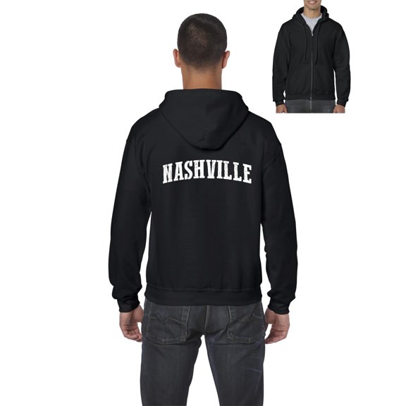 IWPF - Men's Sweatshirt Full-Zip Pullover - Nashville Tennessee Flag